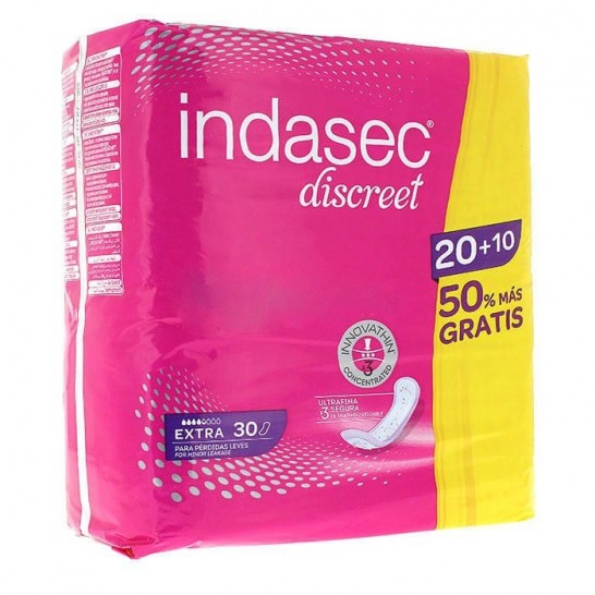 Indasec Discreet Extra 20+10 u